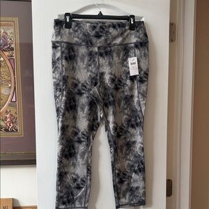 J. Jill Black and Gray Tie-Dye Leggings